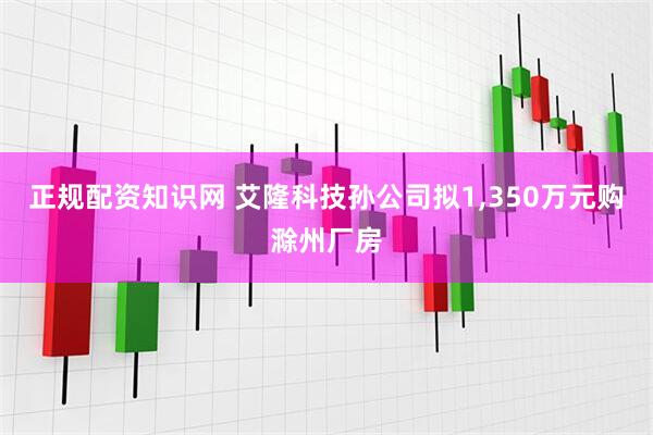 正规配资知识网 艾隆科技孙公司拟1,350万元购滁州厂房