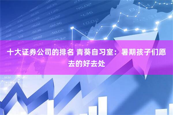 十大证券公司的排名 青葵自习室：暑期孩子们愿去的好去处